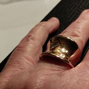 Rose gold over stainless ring